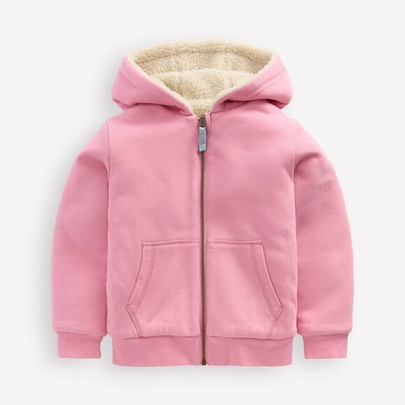NWT Mini Boden Reversible Borg Hoodie